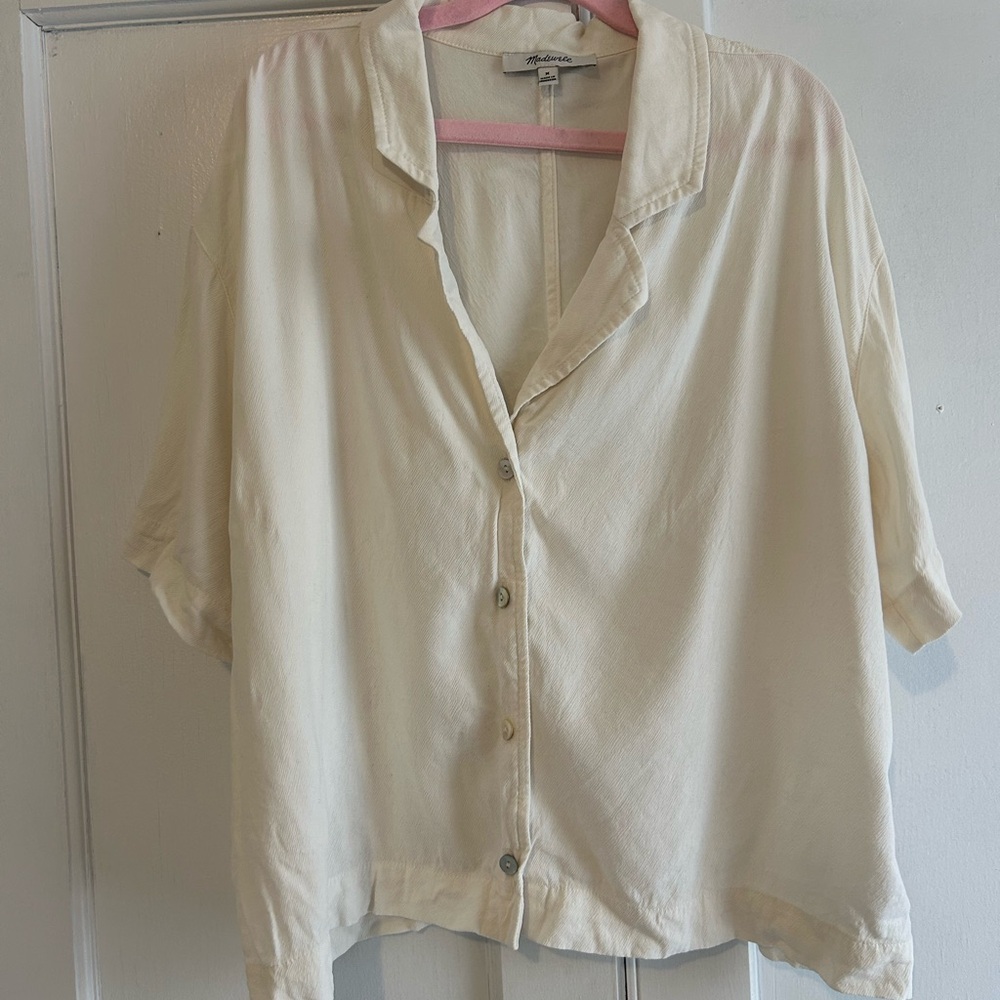Madewell Cream Button-Up Women's Top